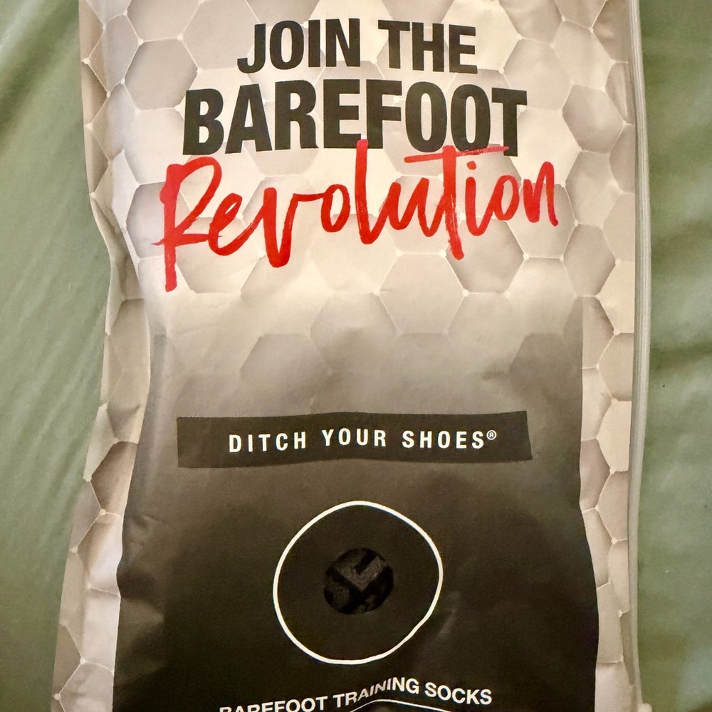Pedestal Barefoot Training Socks Size Large Black Minimalist Grip Like New